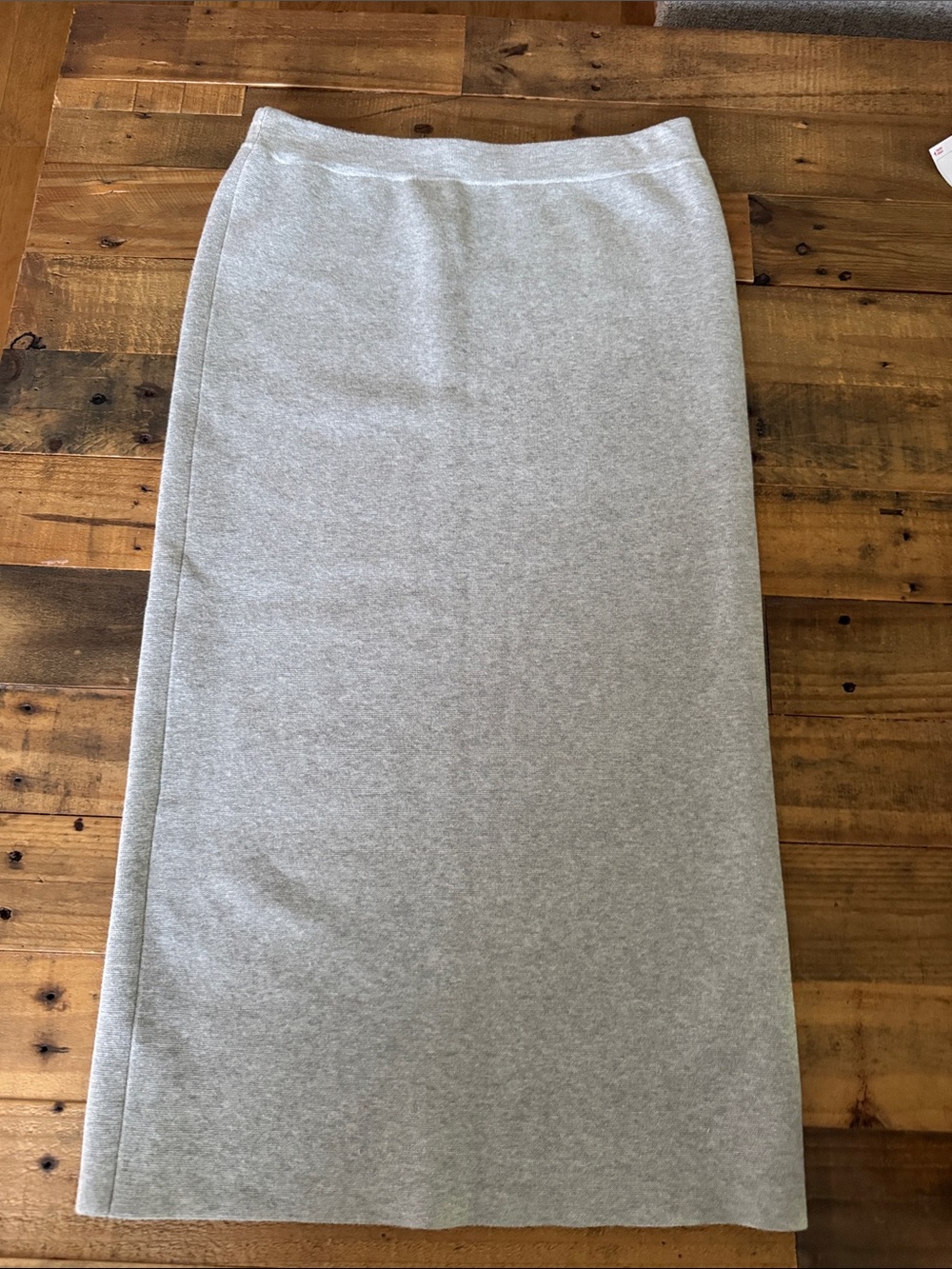 J. Crew Light Gray Knit Midi Skirt